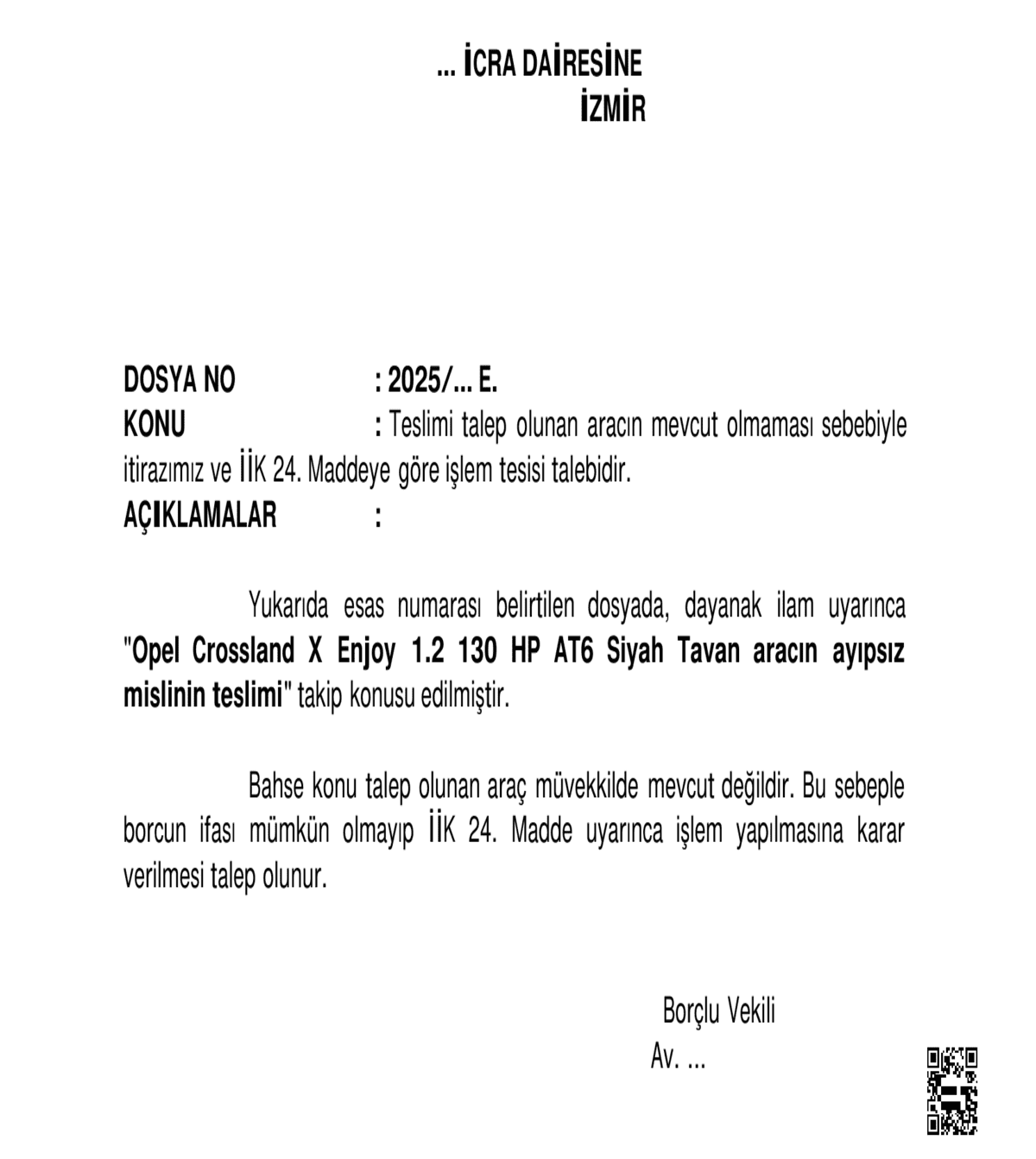 misliyle değişim araç yok