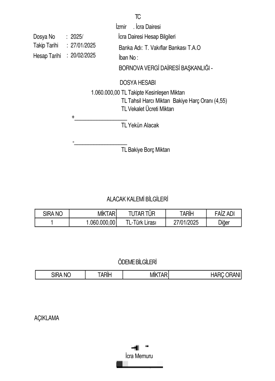 Misliyle değişim icra hesabı