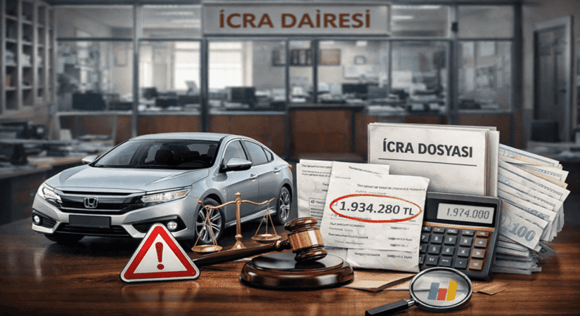 Araç değişim kararının icra dairesinde uygulanmasını gösteren görsel